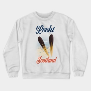 Lecht Scotland Ski poster Crewneck Sweatshirt